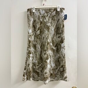 Rachel Zoe A-Line Skirt in Olive and White Marble